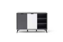 Highboard >Nemea< in Grau matt - 137x92x40cm (BxHxT)