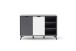 Highboard >Nemea< in Grau matt - 137x92x40cm (BxHxT)