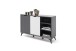Highboard >Nemea< in Grau matt - 137x92x40cm (BxHxT)