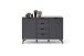 Highboard >Nemea< in Grau matt - 137x92x40cm (BxHxT)