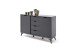 Highboard >Nemea< in Grau matt - 137x92x40cm (BxHxT)