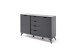 Highboard >Nemea< in Grau matt - 137x92x40cm (BxHxT)
