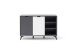 Highboard >Nemea< in Grau matt - 137x92x40cm (BxHxT)