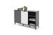 Highboard >Nemea< in Grau matt - 137x92x40cm (BxHxT)