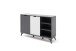 Highboard >Nemea< in Grau matt - 137x92x40cm (BxHxT)