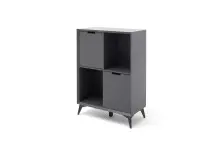 Highboard >Nemea< in Grau matt - 80x115x40cm (BxHxT)