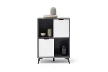 Highboard >Nemea< in Grau matt - 80x115x40cm (BxHxT)