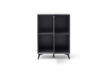 Highboard >Nemea< in Grau matt - 80x115x40cm (BxHxT)