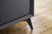 Highboard >Nemea< in Grau matt - 80x115x40cm (BxHxT)