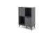 Highboard >Nemea< in Grau matt - 80x115x40cm (BxHxT)