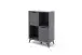Highboard >Nemea< in Grau matt - 80x115x40cm (BxHxT)