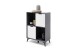 Highboard >Nemea< in Grau matt - 80x115x40cm (BxHxT)