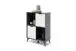Highboard >Nemea< in Grau matt - 80x115x40cm (BxHxT)