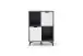 Highboard >Nemea< in Grau matt - 80x115x40cm (BxHxT)
