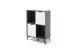 Highboard >Nemea< in Grau matt - 80x115x40cm (BxHxT)
