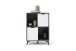 Highboard >Nemea< in Grau matt - 80x115x40cm (BxHxT)