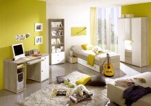 Jugendbett >Floris< in Sonoma-Eiche - 204x66x95cm (BxHxT)