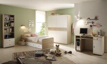 Jugendbett >Floris< in Sonoma-Eiche - 204x66x95cm (BxHxT)