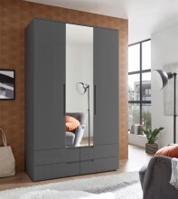 Kleiderschrank >Suzette< in Graphit matt -...