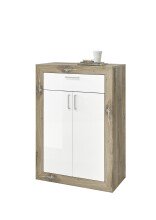 Schuhschrank >Nigrita< in Flagstaff Oak - 80x114x40cm (BxHxT)