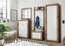 Schuhschrank >Nigrita< in Flagstaff Oak - 80x114x40cm (BxHxT)