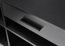 Schreibtisch >Thasos< in Schwarz - 160x92x70cm (BxHxT)