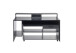 Schreibtisch >Thasos< in Schwarz - 160x92x70cm (BxHxT)