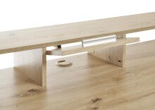 Schreibtisch >Thasos< in Grau - 182x92x70cm (BxHxT)