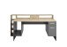 Schreibtisch >Thasos< in Grau - 182x92x70cm (BxHxT)