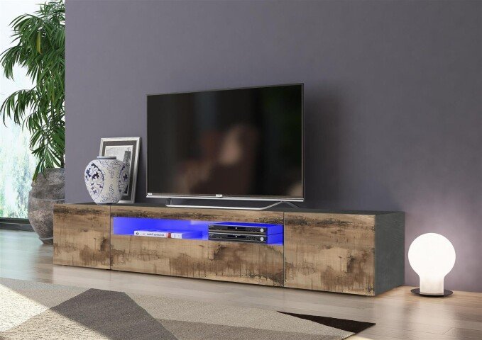 TV-Board >Daiquiri< in Schiefer Nachbildung Ahorn Nachbildung