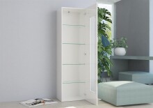 Vitrine >Daiquiri< Anthrazit-Hochglanz oder Beton matt oder Weiß-Ho ...