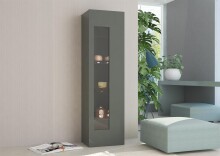 Vitrine >Daiquiri< Anthrazit-Hochglanz oder Beton...