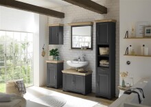Hängeschrank >Marilin< in Anthrazit matt Lack - 45x63x25cm (BxHxT)