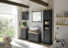 Hängeschrank >Marilin< in Anthrazit matt Lack - 45x63x25cm (BxHxT)