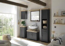 Hängeschrank >Marilin< in Anthrazit matt Lack - 45x63x25cm (BxHxT)