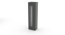 Vitrine >Daiquiri< in Anthrazit-Hochglanz - 45x160x34cm (BxHxT)