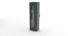 Vitrine >Daiquiri< in Anthrazit-Hochglanz - 45x160x34cm (BxHxT)