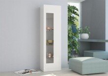 Vitrine >Daiquiri< in Weiß-Hochglanz -...