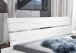 Massivholzbett >Long Beach< in Weiß aus Massivholz - 162x85x222cm (BxHxT)