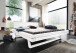 Massivholzbett >Long Beach< in Weiß aus Massivholz - 222x85x222cm (BxHxT)