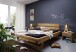 Massivholzbett >Long Beach< in Eichefarbig aus Massivholz - x85x222cm (BxHxT)