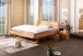 Massivholzbett >Long Beach< in Eichefarbig aus Kiefer Massivholz - 198x85x222cm (BxHxT)