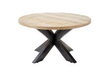 Couchtisch >Alisa< in Mango Wood aus Massivholz,Metall - 80x47x80cm (BxHxT)