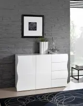 Sideboard >Onda< in Weiß Hochglanz -...