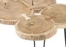 Couchtisch >Caspar< in Akazie aus Massivholz,Metall - 100x45x65cm (BxHxT)