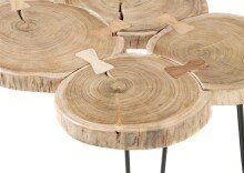 Couchtisch >Caspar< in Akazie aus Massivholz,Metall - 100x45x65cm (BxHxT)