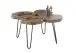 Beistelltisch >Caspar Mini< in Akazie aus Massivholz,Metall - 78x56x72cm (BxHxT)