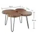 Beistelltisch >Caspar Mini< in Akazie aus Massivholz,Metall - 78x56x72cm (BxHxT)