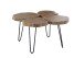 Beistelltisch >Caspar Mini< in Akazie aus Massivholz,Metall - 78x56x72cm (BxHxT)