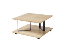 Couchtisch >Melantha< in Eiche aus Massivholz,Metall - 80x36x80cm (BxHxT)